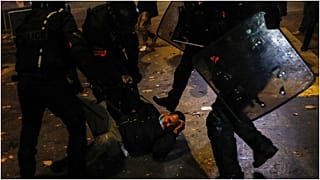 من المظاهرات في باريس احتجاجا على القانون
