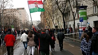 Archivo. Partidarios de Viktor Orbán y el partido Fidesz durante la campaña a las elecciones europeas