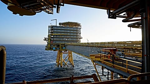 Moller-Maersk's oil rig in the North Sea.