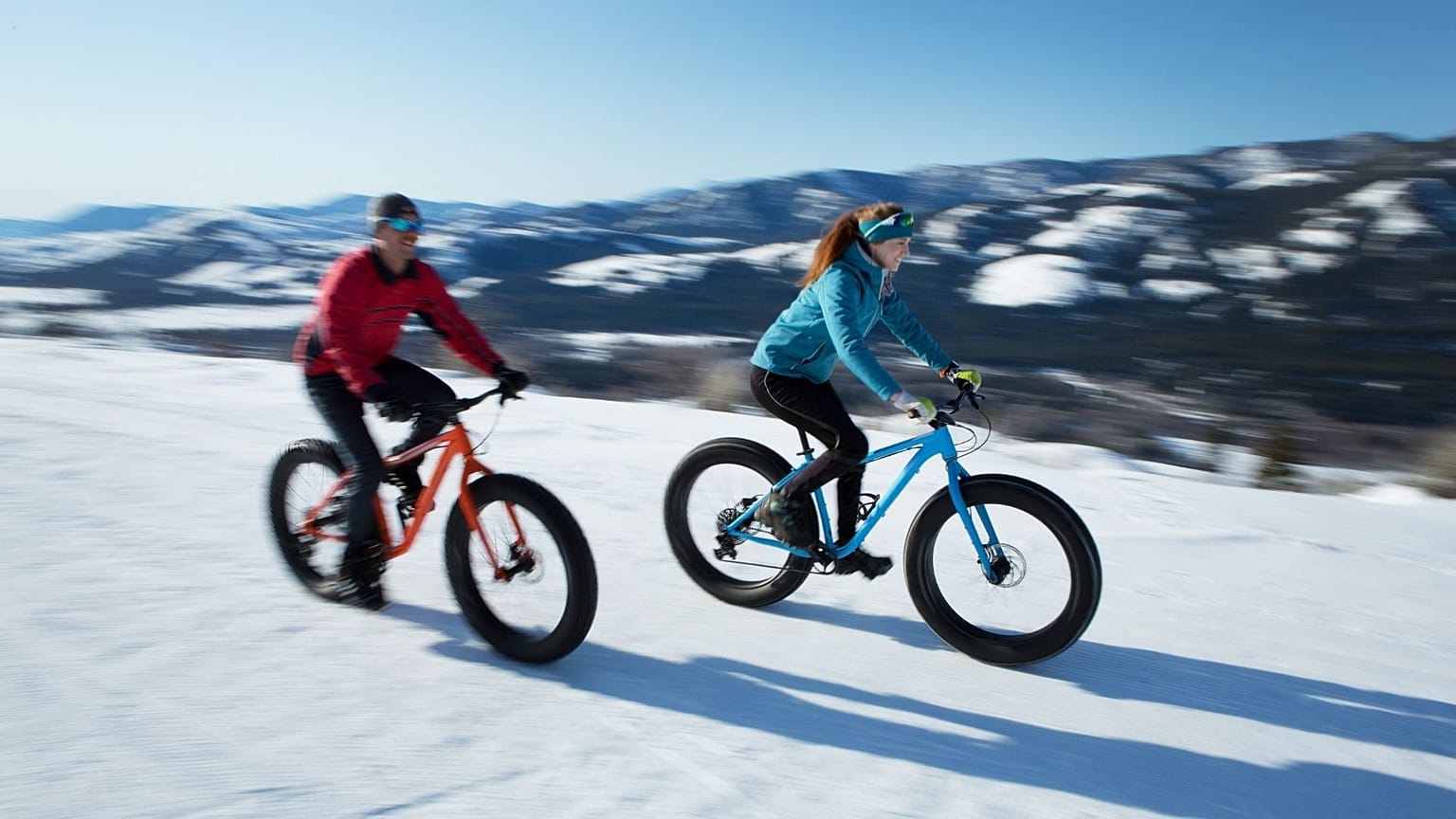 Fat biking on the slopes