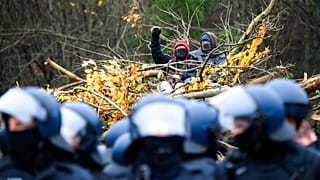 Proteste im Dannenröder Forst in Hessen