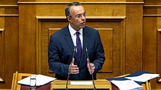 Greece's Finance Minister Christos Staikouras