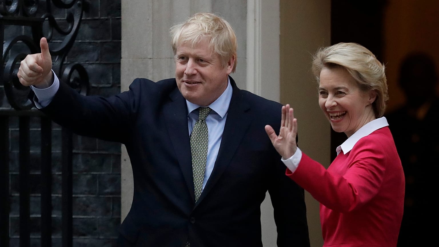 AB Komisyonu Başkanı Ursula von der Leyen, İngiltere Başbakanı Boris Johnson 