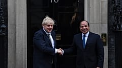 İngiltere Başbakanı Boris Johnson, Mısır Cumhurbaşkanı Abdulfettah el Sisi (21 Ocak 2020/ arşiv) 