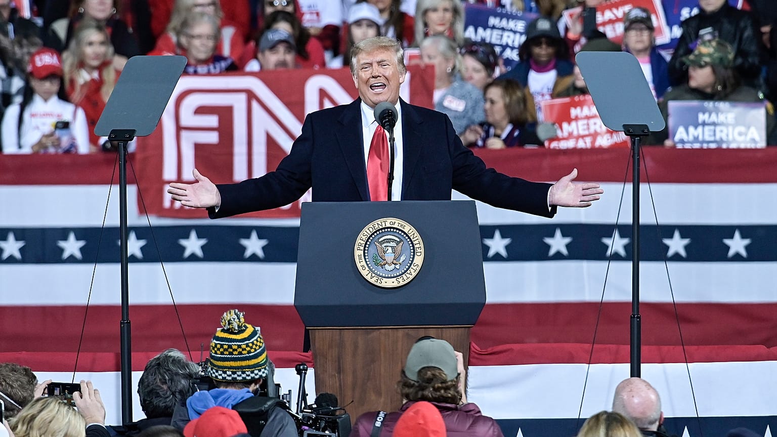 Donald Trump a szombati kampányrendezvényen Georgia államban