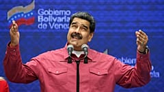 Nicolás Maduro, tras votar este domingo en las elecciones legislativas