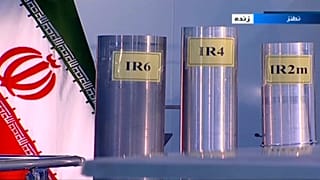 Three versions of domestically-built centrifuges shown on Iranian state TV in 2018