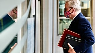 Michael Gove, número dos del Gobierno británico, llega a la sede del Unión Europea en Bruselas