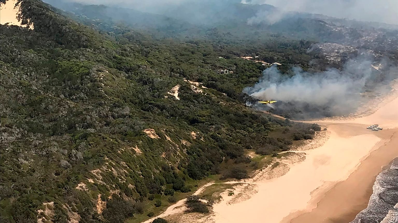 Incêndio na ilha de Fraser