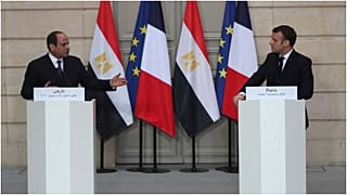 الرئيسان ماكرون والسيسي