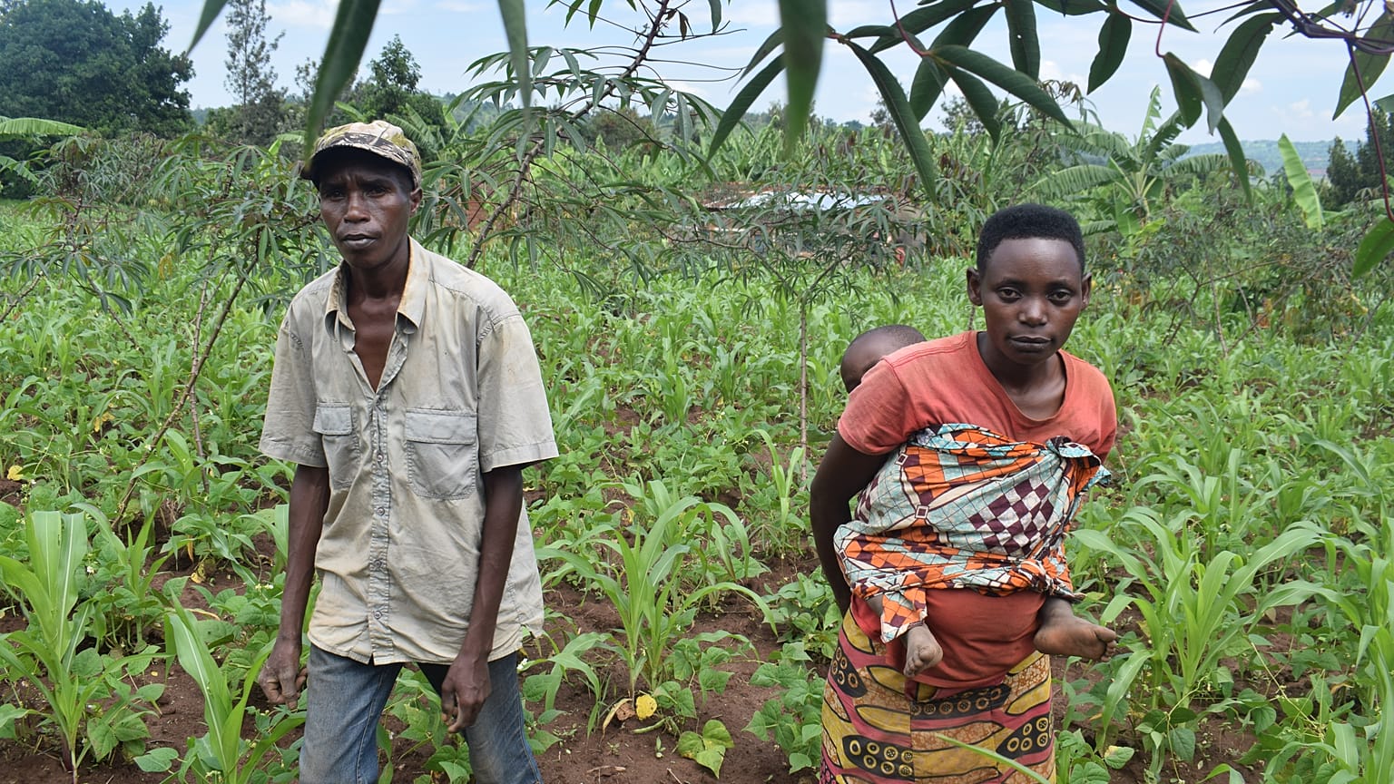 Burundian couple from the province of Kirundo at the border with Rwanda.