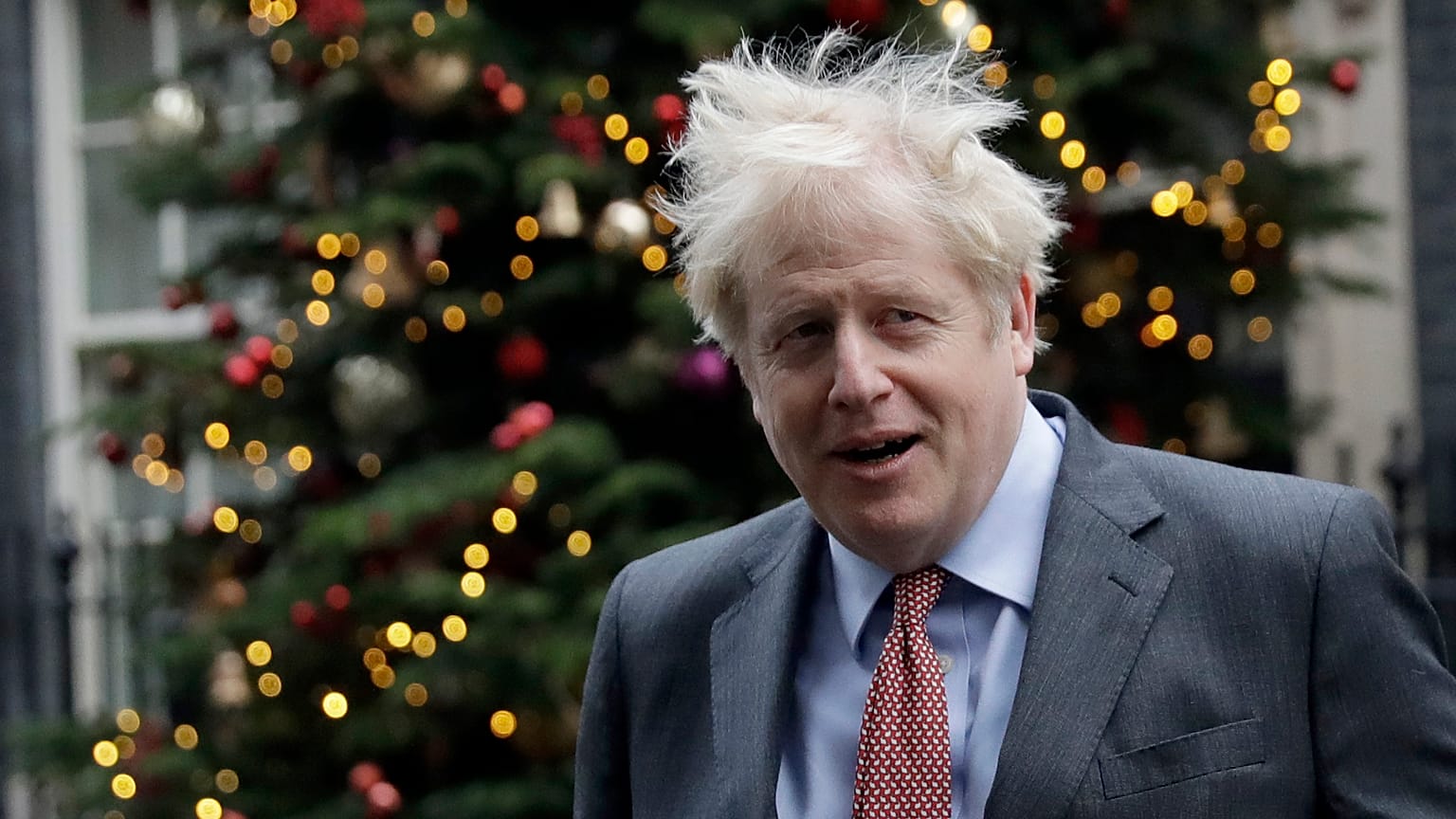 British Prime Minister Boris Johnson leaves 10 Downing Street in London, Tuesday, Dec. 8, 2020.