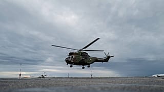 Fransa'da bir kurtarma helikopteri