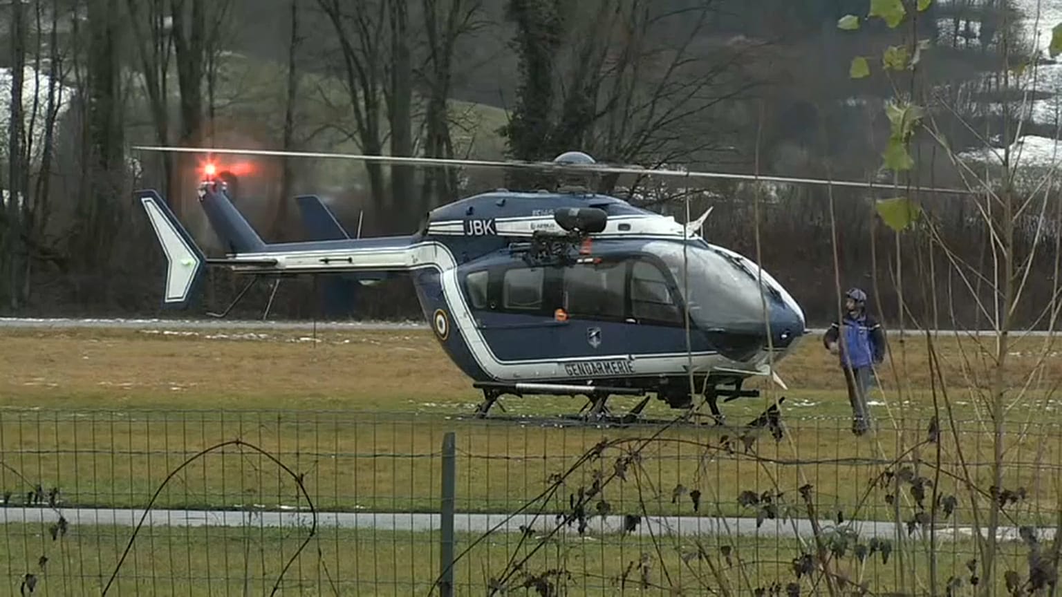 Polizeihubschrauber in Albertville
