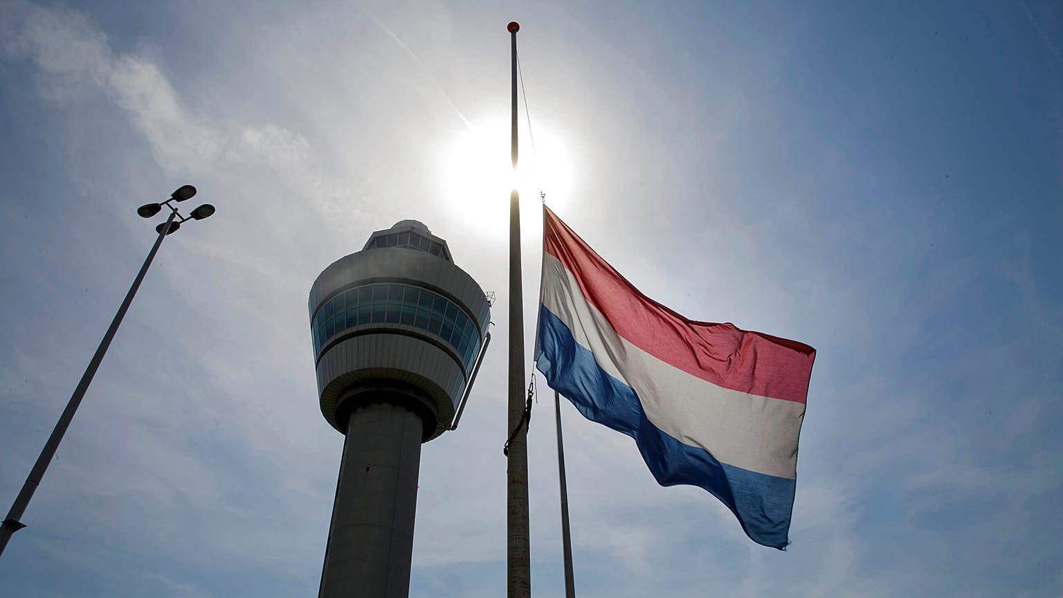 The aircraft at Amsterdam Schiphol Airport was being searched.