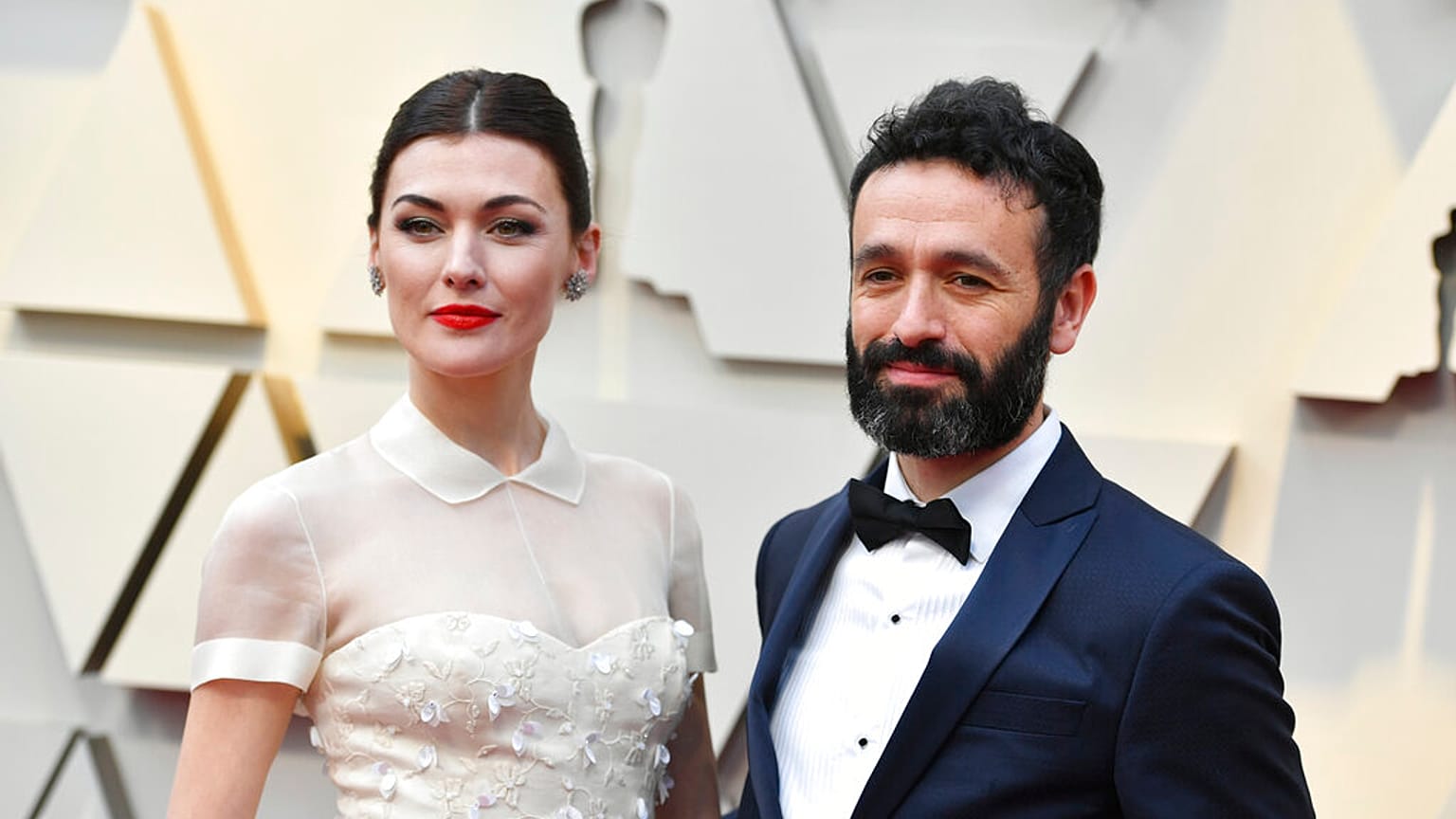 Marta Nieto y Rodrigo Sorogoyen llegan a la gala de los premios Óscar, el domingo 24 de febrero de 2019, en el Teatro Dolby en Los Ángeles.