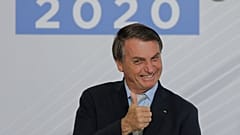 Bolsonaro no fórum contra a corrupção, em Brasília, a 9 de dezembro