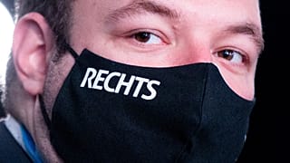 AfD-Delegierter beim Bundesparteitag in Kalkar. 