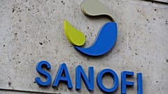 The logo of French drug maker Sanofi is pictured at the company's headquarters, in Paris, Monday, Nov. 30, 2020. 