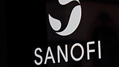 The logo of French drug maker Sanofi is pictured at the company's headquarters, in Paris, Monday, Nov. 30, 2020. 