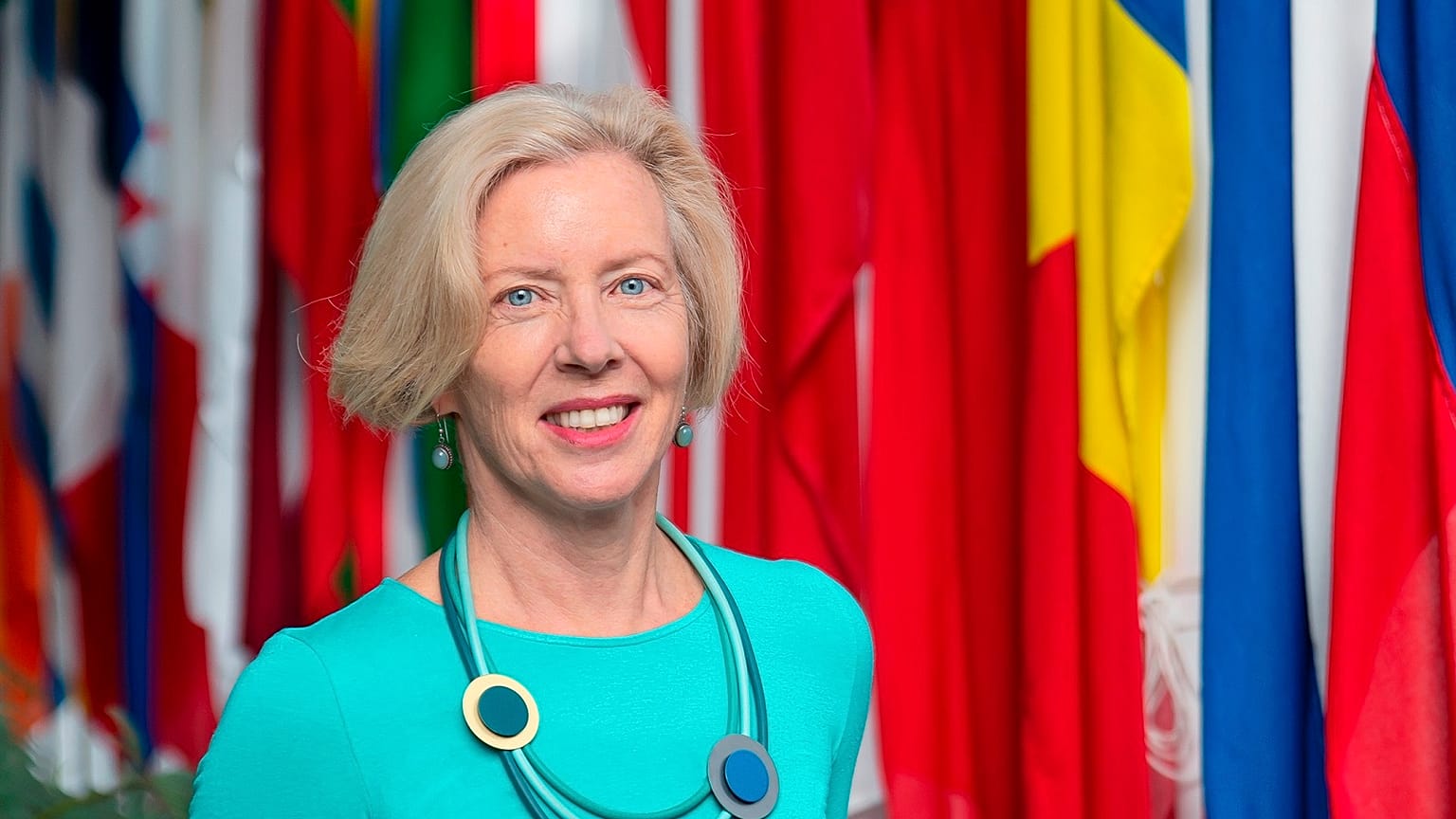 Emer Cooke, the head of the European Medicines Agency, at the European Medicines Agency building in Amsterdam, the Netherlands.