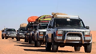 Il convoglio alla partenza da Gheriat el-Garbia, Libia