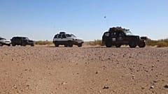 Eine Karawane von Inlandstouristen in Libyen