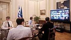 Από την τηλεδιάσκεψη στο Μέγαρο Μαξίμου