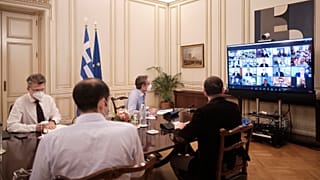 Από την τηλεδιάσκεψη στο Μέγαρο Μαξίμου