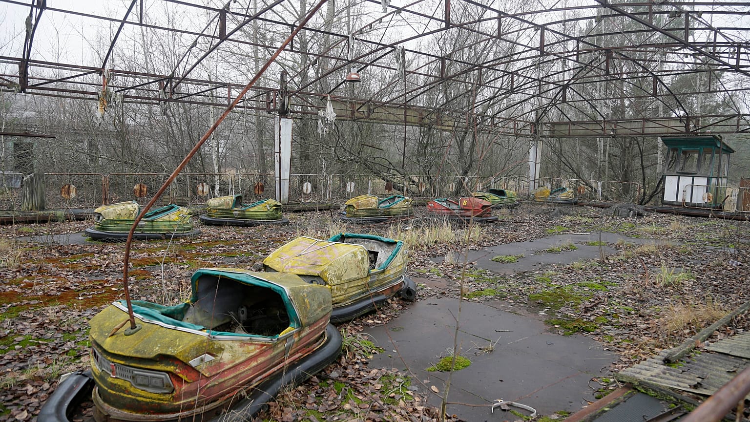 FILE: A playground in the deserted town of Pripyat, Ukraine, some 3 kilometers from the Chernobyl nuclear power plant Ukraine, Nov. 27, 2012. 