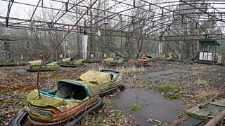 FILE: A playground in the deserted town of Pripyat, Ukraine, some 3 kilometers from the Chernobyl nuclear power plant Ukraine, Nov. 27, 2012. 