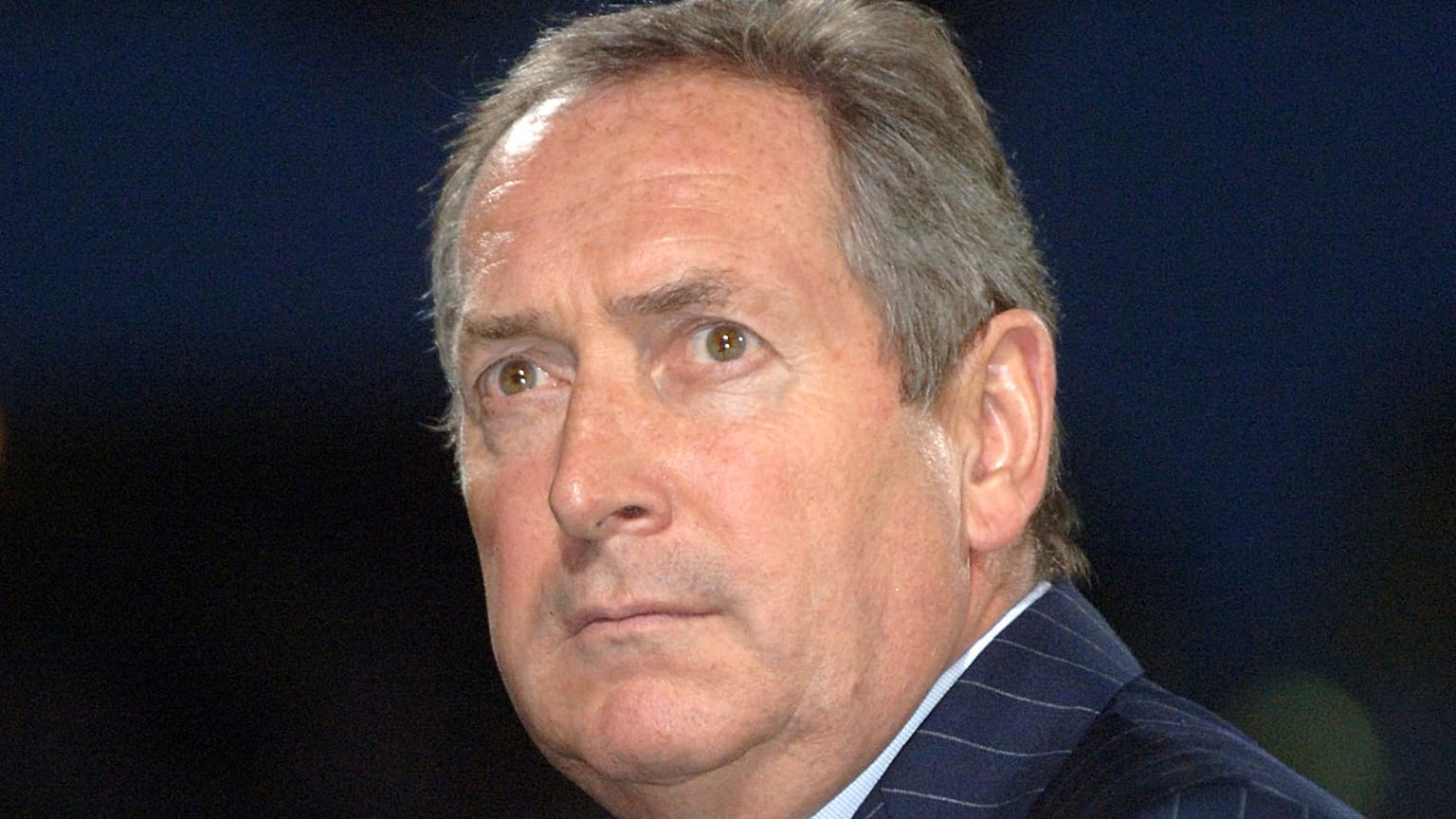 Gérard Houiller, alors entraineur de l'Olympique lyonnais, lors d'un marche de Ligue des champions contre le Real Madrid à Lyon, le 13 septembre 2006 