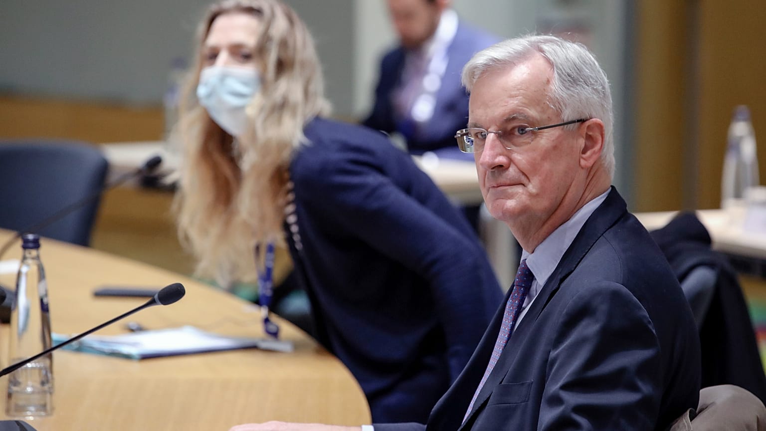 European Union's negotiator Michel Barnier attends a meeting of the Committee of the Permanent Representatives of the Governments of the Member States