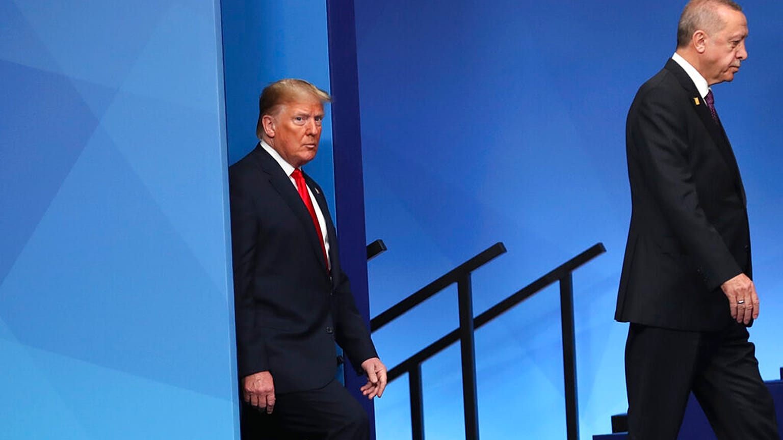 U.S. President Donald Trump, left, and Turkish President Recep Tayyip Erdogan