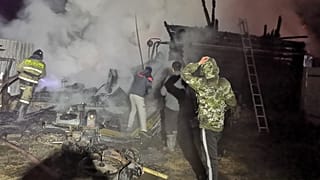 حريق روسيا
