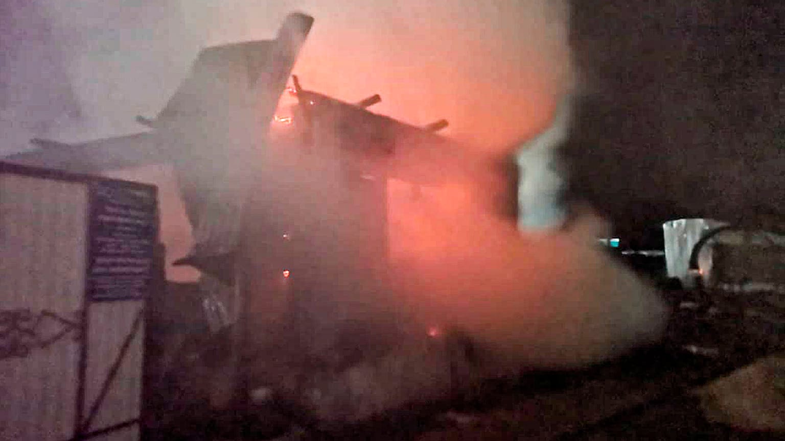 The fire broke out in a wooden, one-story building of a private retirement home in the Bashkiria region.