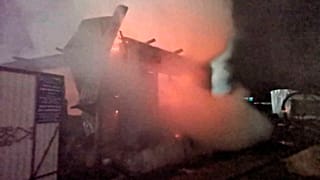 The fire broke out in a wooden, one-story building of a private retirement home in the Bashkiria region.
