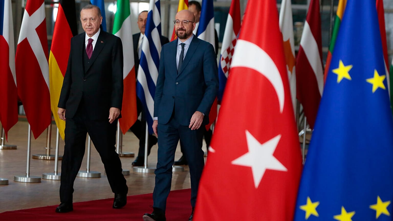 Cumhurbaşkanı Recep Tayyip Erdoğan, Avrupa Birliği Konseyi Başkanı Charles Michel (arşiv)