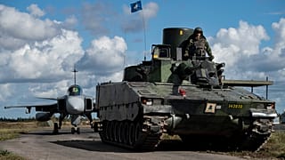 Шведские военные на базе на острове Готланд