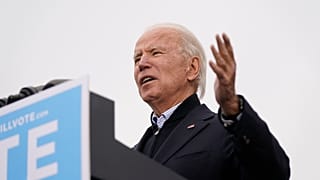 President-elect Joe Biden speaks at a drive-in rally for Georgia Democratic candidates for U.S. Senate Raphael Warnock and Jon Ossoff, Tuesday, Dec. 15, 2020, in Atlanta.