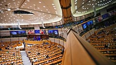 Az Európai Parlament ülésterme Brüsszelben