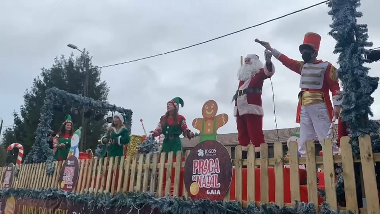 Praça de Natal ambulante em Vila Nova de Gaia