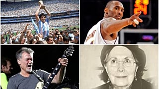 Diego Maradona (sol üstte), Kobe Bryant (sağ üstte), Van Halen (sol atta), Adalet Ağaoğlu (sağ altta)