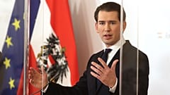 Kanzler Sebastian Kurz bei der Vorstellung der Pläne für den dritten Lockdown im Land