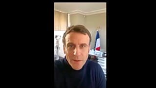 In this image made from video taken from the Twitter account of Emmanuel Macron on Friday, Dec. 18