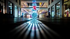 Dans un centre commercial allemand, vide, le 16/12/2020