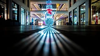 Dans un centre commercial allemand, vide, le 16/12/2020
