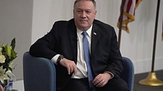 Secretary of State Mike Pompeo speaks at Georgia Tech, Wednesday, Dec. 9, 2020, in Atlanta.