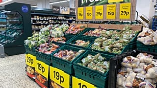 A UK supermarket on Monday: there are fears that fresh supplies could dwindle