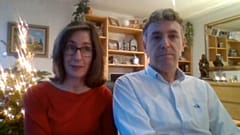 Maricarmen y Mariano durante la entrevista